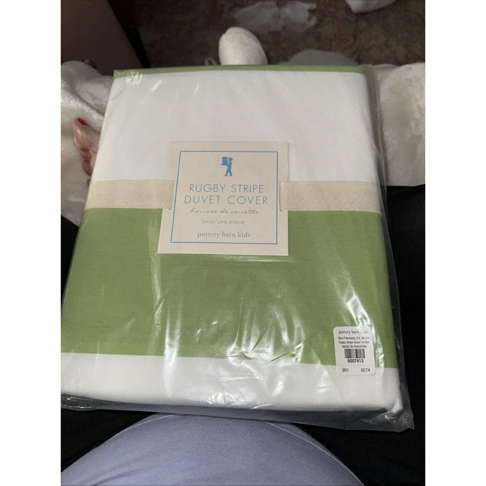 Pottery barn Kids Rugby Stripe Twin Duvet Cover